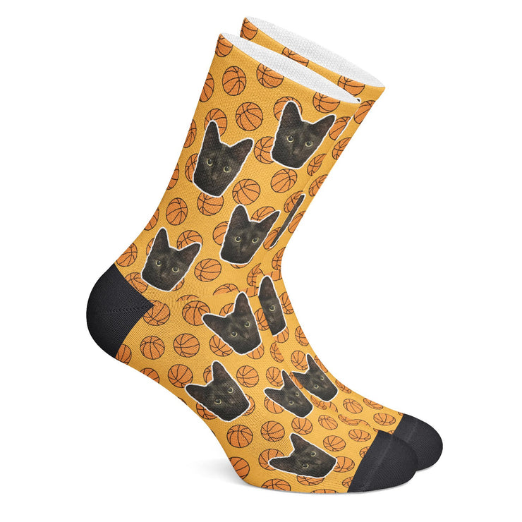 twodogs.ch-Personalisierte "Basketball" Socken