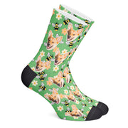 twodogs.ch-Personalisierte "Bienen" Socken