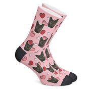 twodogs.ch-Personalisierte "Bubble Herzen" Socken