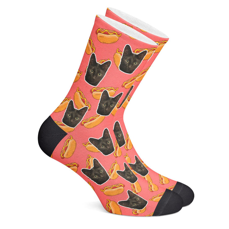 twodogs.ch-Personalisierte "Hotdogs" Socken