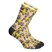 twodogs.ch-Personalisierte "Waschbär" Socken